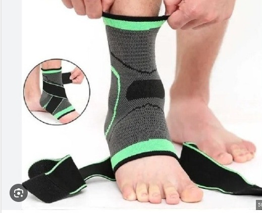 Miniatura 2 de TOBILLERA ELASTICA AJUSTABLE VERDE NEGRA